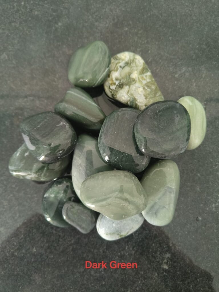 dark green pebbles